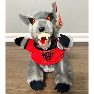Busch Gardens‎ Williamsburg Big Bad Wolf Roller Coaster Plush Souvenir 11" Grey